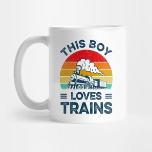 This Boy Loves Trains Gift Train Wagon Lover Gifts Mug